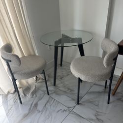 Glass Table With Chairs 