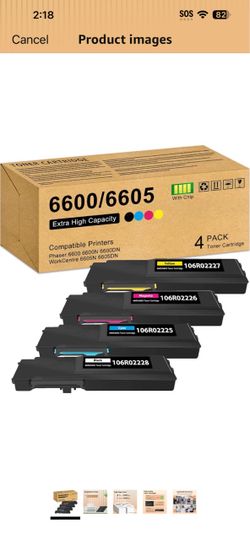 Xerox 6600/6605 Toner Cartridge 4-Pack