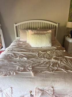 IKEA White Arched  Bed Frame and matching mirror