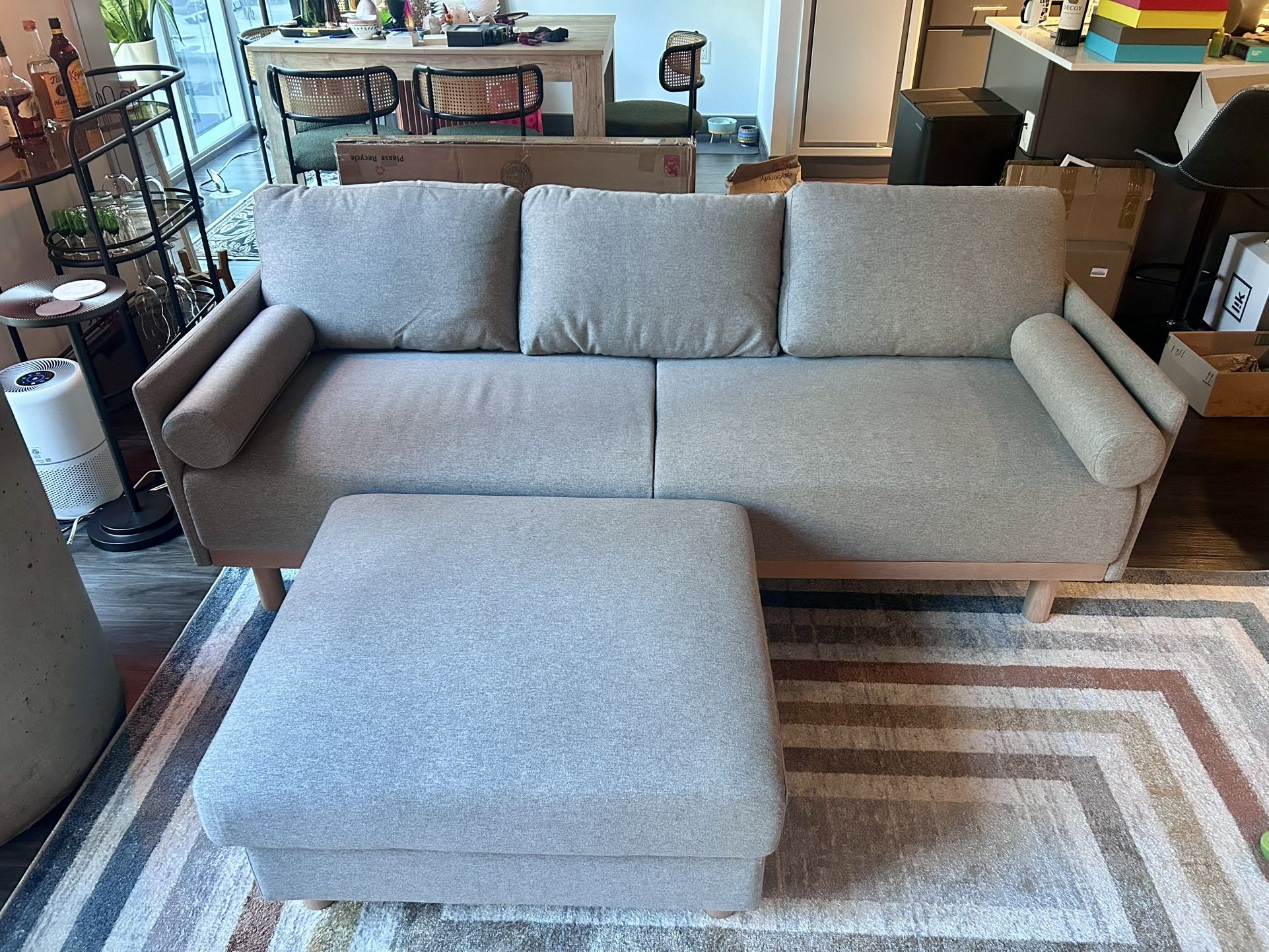 New Unused | 3 Seat Sofa with Ottoman