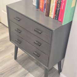 Modern Grey 3-Drawer Dresser / Storage Cabinet