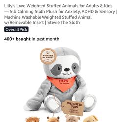 New Weighted Stuffed Animal