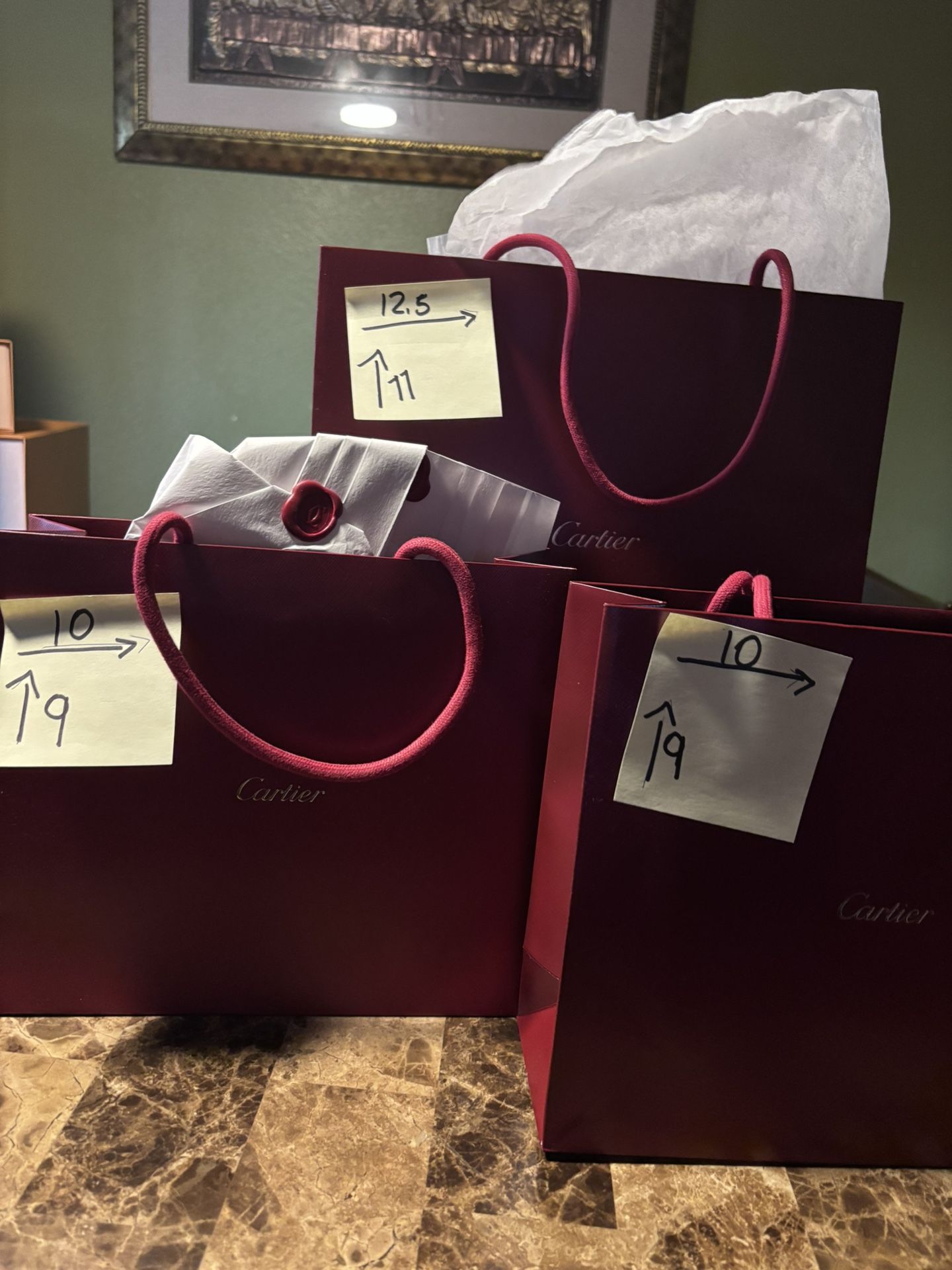 Cartier Empty Gift Bags