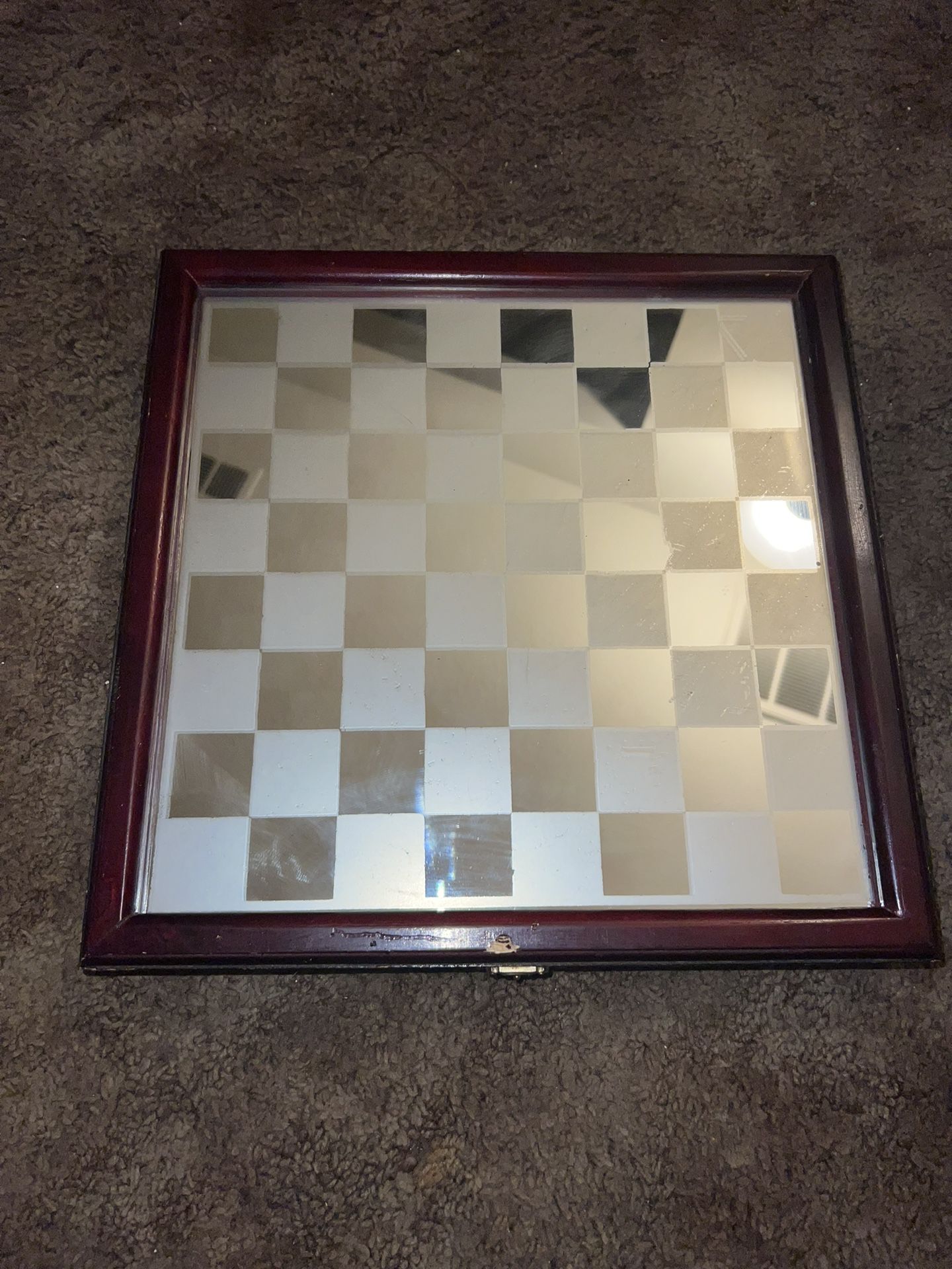 IN-N-OUT Glass Chess & Checker board