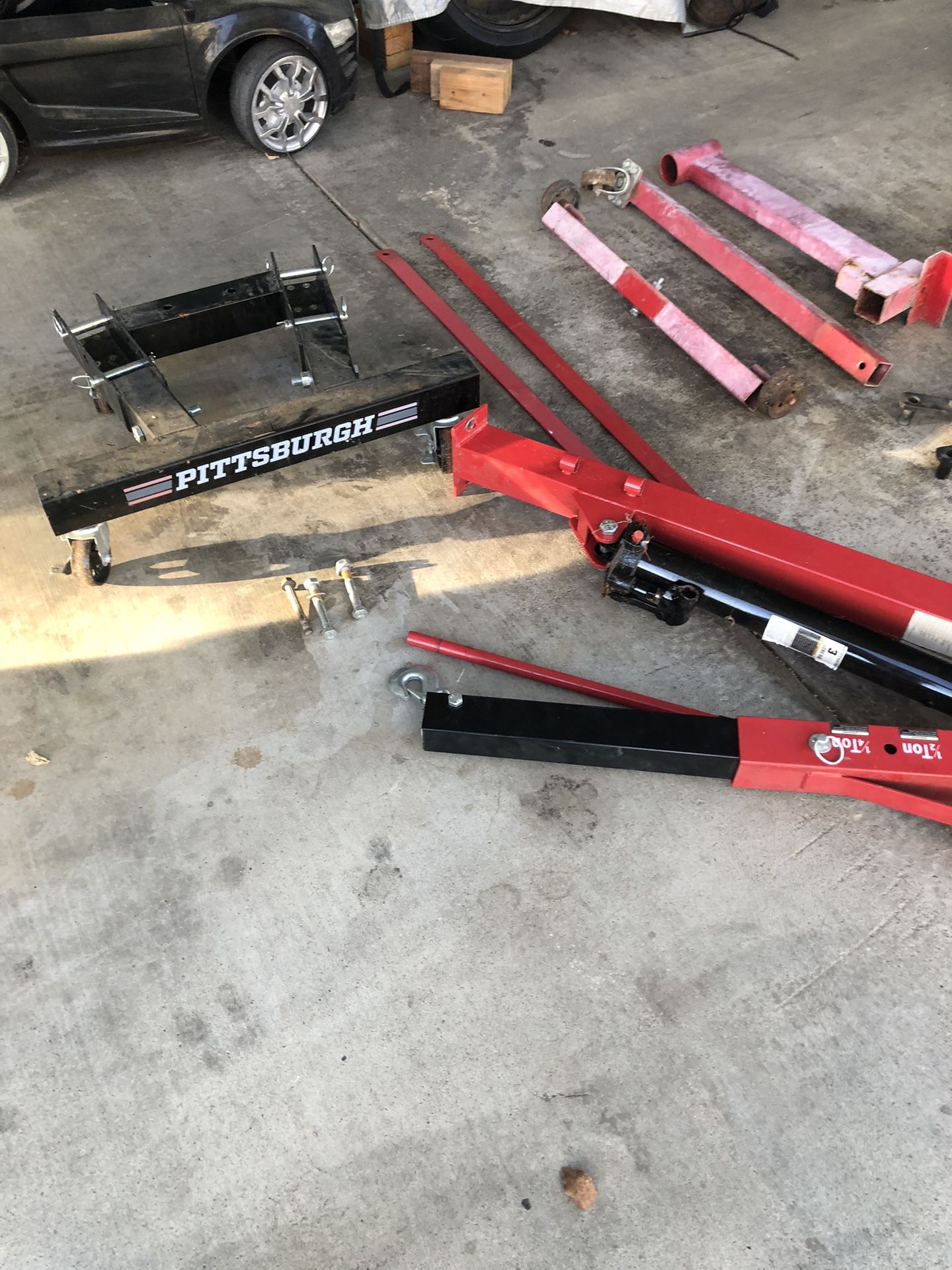 Complete Engine Puller, Engine Stand, 3/4 ton Capacity Load Leveler for ...