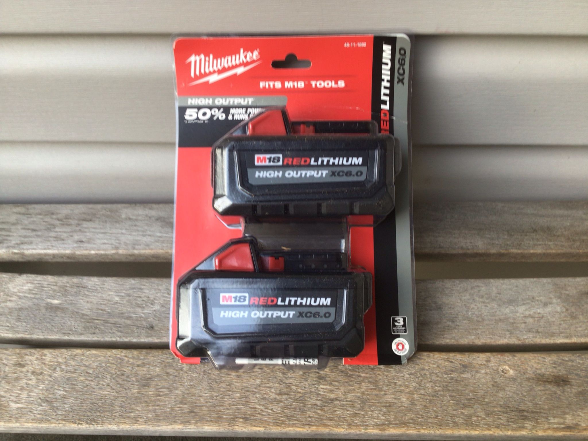 2pk Milwaukee M18 HIGH OUTPUT Batteries 6.0. Brand NEW. NUEVO.