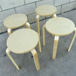 4 Stools Wooden Stools , Side Table Plant Stand New