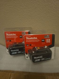 2 Makita 20V 6ah Batteries (Factory Sealed)