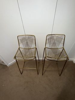 Gold bar stools