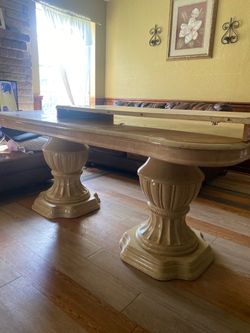 Double Pedestal Dining Table