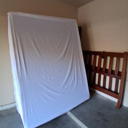 Queen Size Bed, With Bedframe, Headboard And Footboard. 