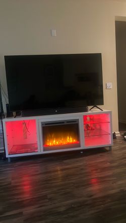 White tv stand
