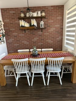 Restoration Hardware Dining Table And 8 Chairs