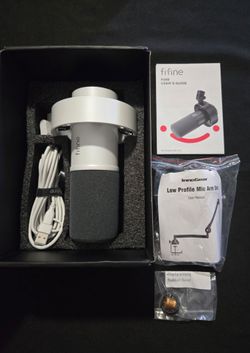 FIFINE Studio XLR Dynamic Microphone, USB PC Podcast Microphone for Streaming Recording, XLR/USB Vocal Mic with Tap-to-Mute, Gain Knob, Headphones Mon