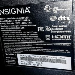 Insignia 39in LED tv
