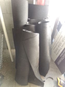 6 Rolled Black Rubber Excersise Mats