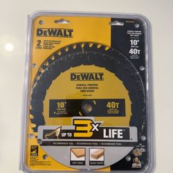DEWALT Large Diameter Saw Blades 10-in 40 -Tooth Rough Finish Tungsten carbide-tipped steel Miter/Ta