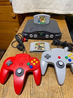 Nintendo 64 N64 System Console Game Bundle Lot with Super Mario And Mario Kart