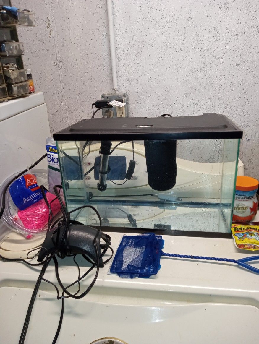5.5 Gallon Aquarium Setup Everything Shown In Pics Is Included