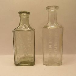 Antique Southern Pacific Hospital Department Medicine Bottle Lot of 2