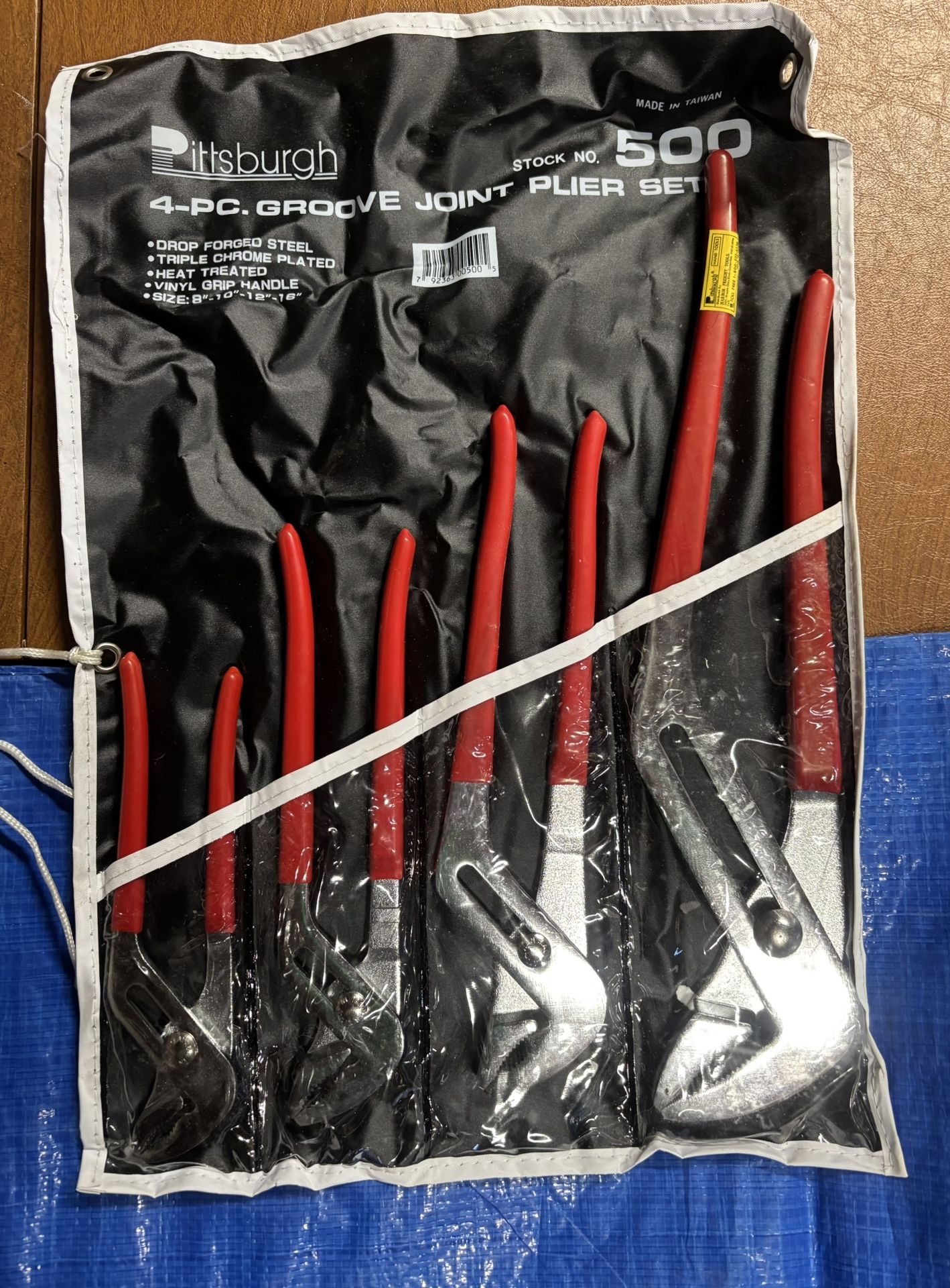 Pittsburgh 4 Pc. Groove Joint Plier Set.