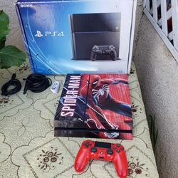 Dark Red Spider Man PS4 500GB with 3 Great Games n 1 Wireless Controller $220! Or No Games $180!... $20! Per Game regardless