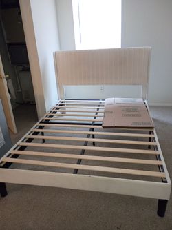 White bedframe