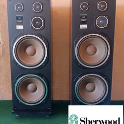 Vintage SHERWOOD S-2125 4-Way Floor Speakers Nice!