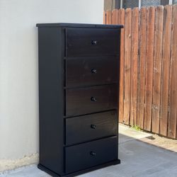 Solid Wood Tall 5 Drawer Dresser