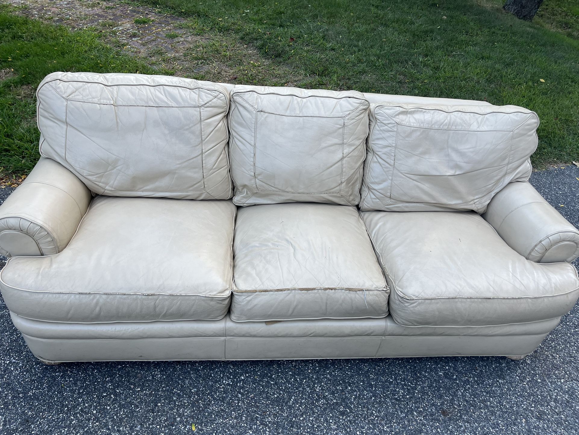 Two Leather Sofas