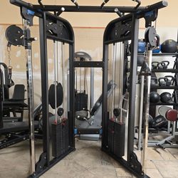 Muscle D 88" Dual Adjustable Pulley Functional Trainer Gym Equipment Exercise Fitness Machine