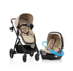 Evenflo Shyft Intuiti+ Travel System Featuring Revolve 180 LiteMax NXT with Sensory Soothe - Travertine