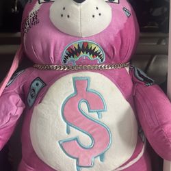 Sprayground Pink Moneybear Teddy Bear Backpack 