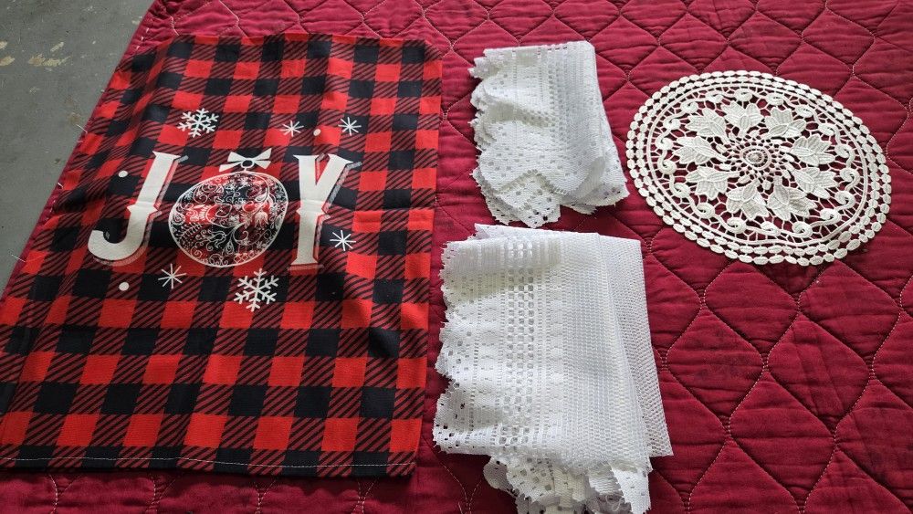 Christmas Chair Covers, Dinning Set And Runner