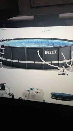 16ft by 48in round intex pool