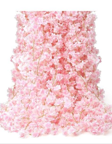 Cherry Blossom Flowers Garland Silk. Vines