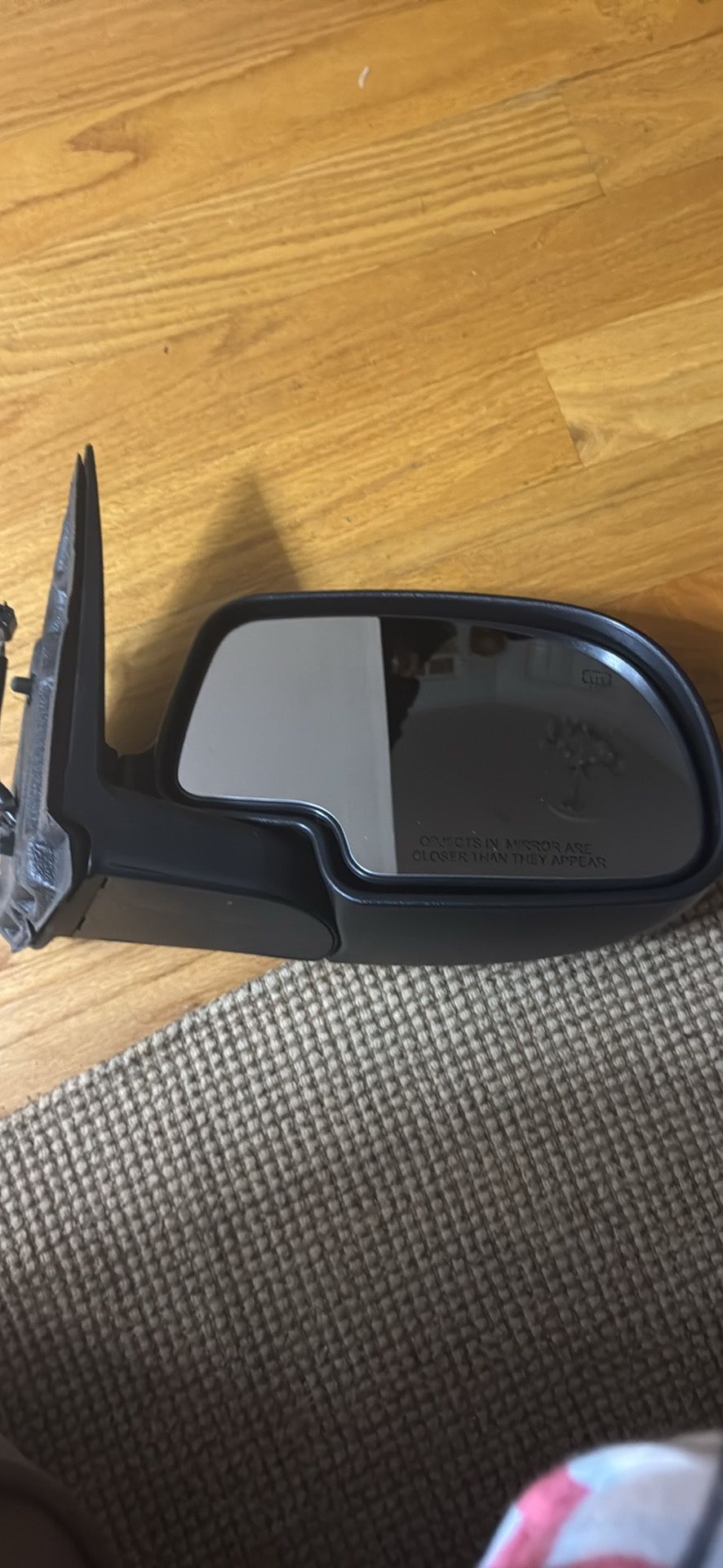 Power Mirror for 1 Silverado 1500 Textured Black Base-Chrome Cover OEM Substitute Puddle Lamp Heated Manual Fold for 2001-2002 Silverado 1500