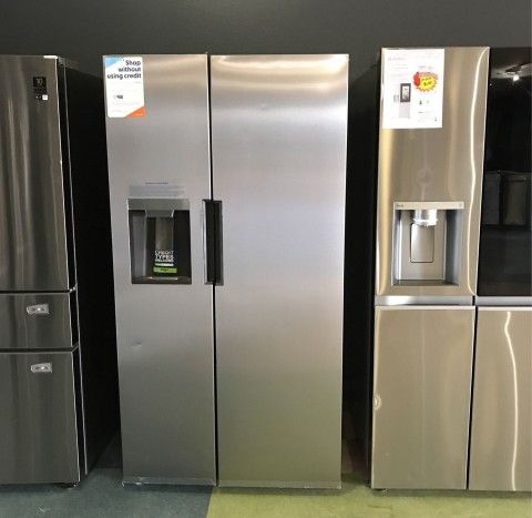 Midea Stainless Steel Side By Side Refrigerator With Water Dispenser SN