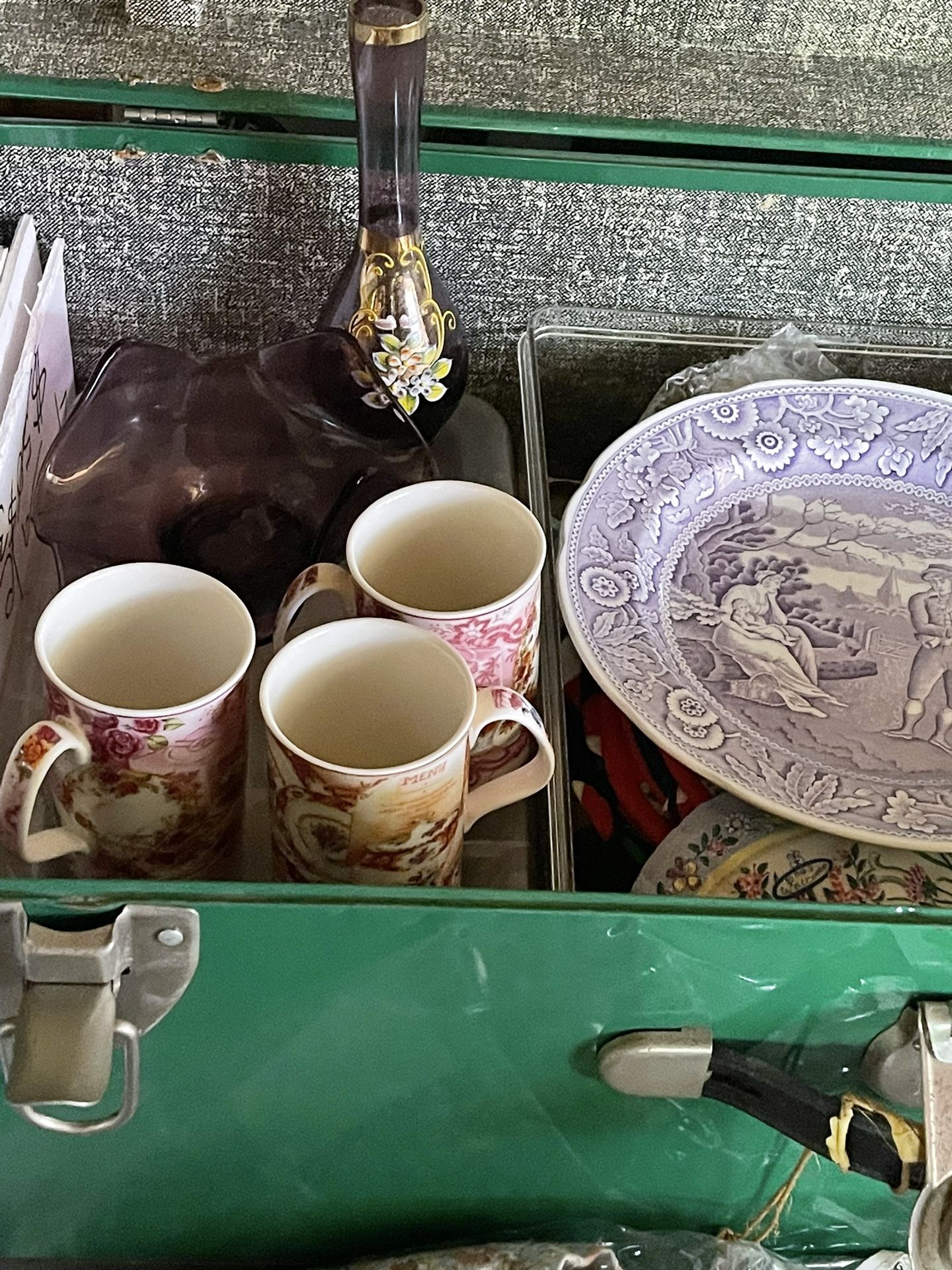 Vintage Stuff , China, Lamps Purple Glass, Margarita Glass Wear