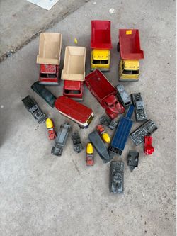Vintage metal cars & trucks toys