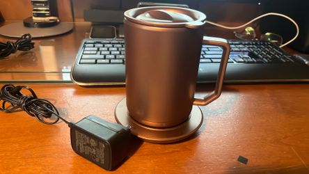 Ionmug LED brown twining Mug with charging Coast 22 oz self-heating