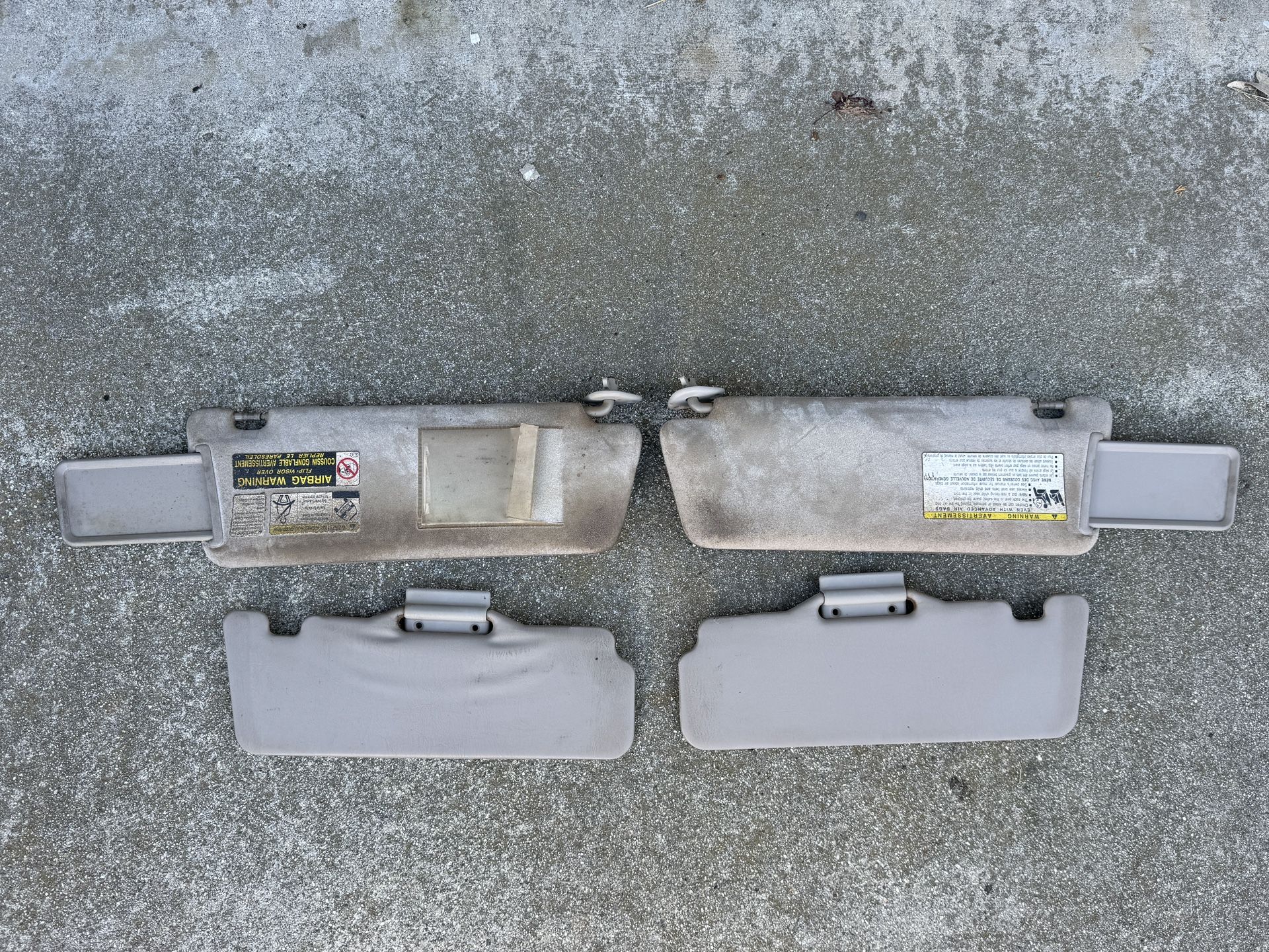 2005 Toyota tundra sun visors shade factory oem