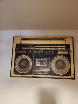 24x30 Great canvas old school looking radio