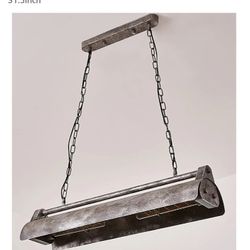 4 Light Rectangle Rustic Metal Chandelier Industrial Linear Ceiling Lighting Pool Table Pendant Lamp Farmhouse Pendant Light Fixture for Kitchen Islan