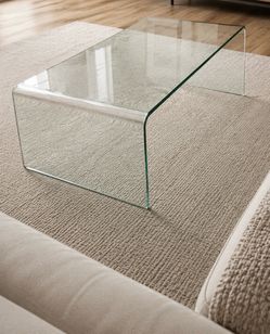 Glass coffee table