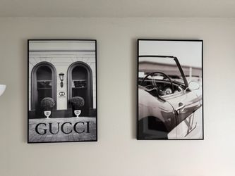 Gucci and LV Fashion Wall Art Prints Set of 5