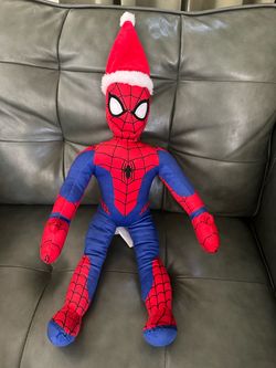 Spider-Man Plush Stuffed Toy with Santa Hat