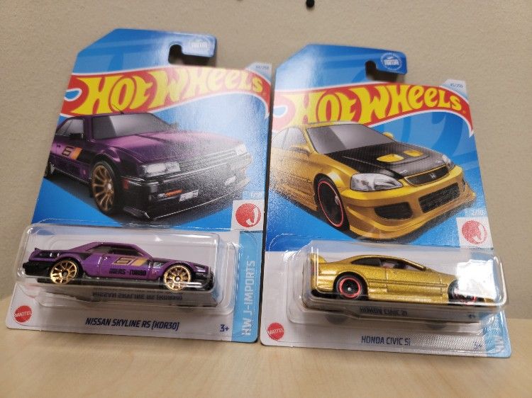 Hot Wheels Honda Civic Si Nissan Skyline R30