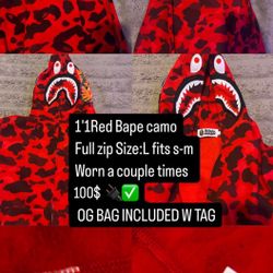 Red Bape Hoodie