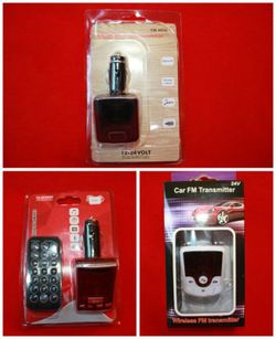 Bluetooth fm transmitter reads sd card aux usb flash drive